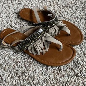 Boho fringe sandal